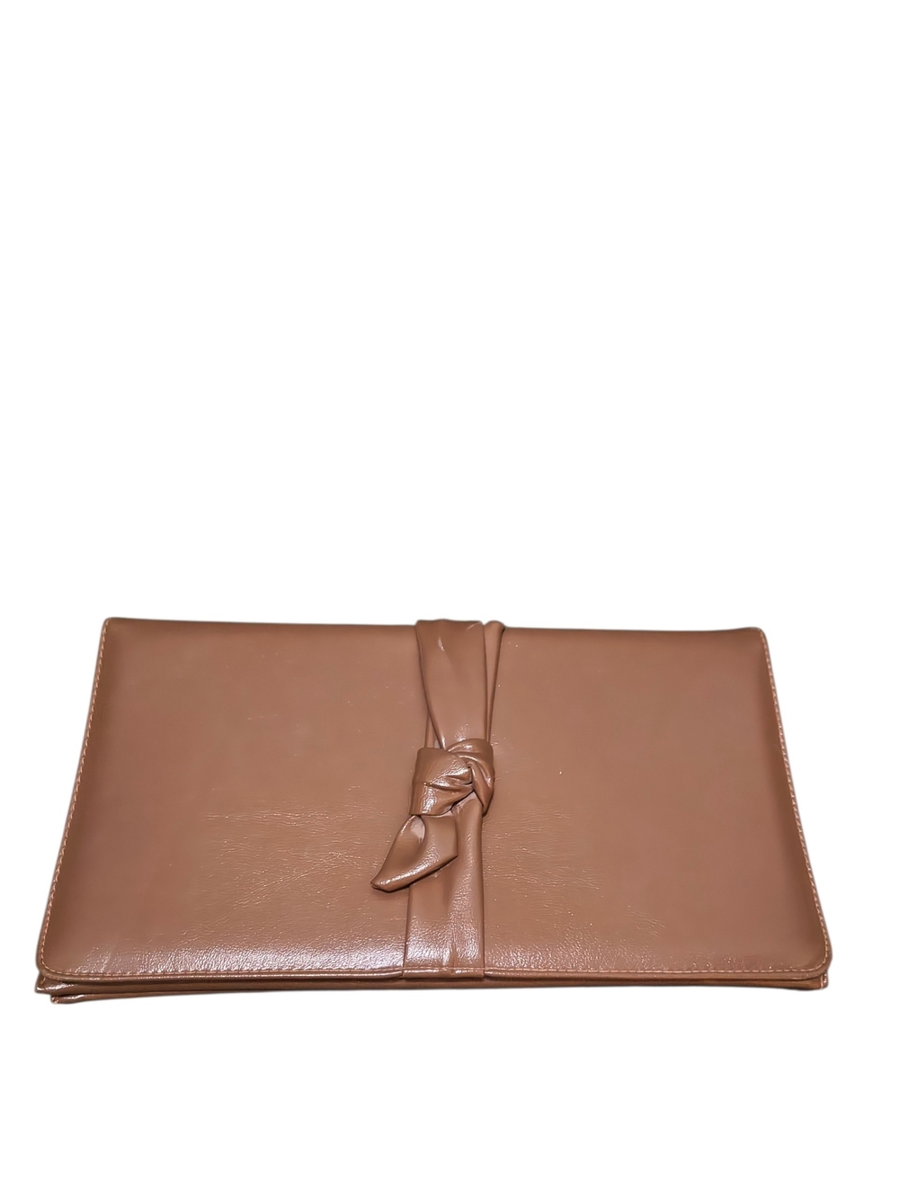Vintage Brown Knot Detail Clutch Bag